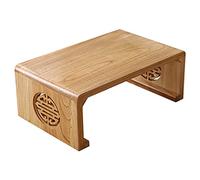 Table basse en bois de style chinois pour salon et balcon, table basse traditionnelle avec éléments de culture chinoise, table basse pour salon de thé, 60 x 40 x 30 cm (taille B)