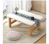 Table basse en bois de style japonais 70 x 40 x 30 cm et blanc 60 x 40 x 30 cm, parfaite pour salon, table basse, ordinateur portable, bureau à domicile, motif bûches