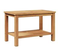 vidaXL Table basse Alfresco Bois de teck solide Marron 70×40×45 cm Rangement Design minimaliste