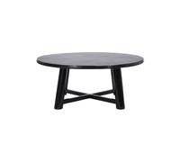 Table basse en bois d'eucalyptus noir, ronde, montage requis, pour terrasse - House Doctor, Vali - Ø110x45 cm