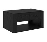 vidaXL Table basse Chêne noir 80×50×40 cm – Bois d'ingénierie, grand rangement, style contemporain