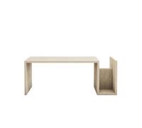 Concept Usine – Table basse MELMO – Bois effet pierre plateau imitation travertin porte magazines