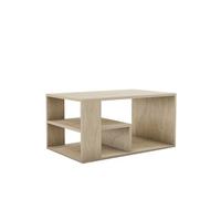 Table basse en bois "Eros" - 80 x 40 x 50 cm - Travertin