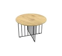 The Home Deco Factory - Table basse en bois et métal Maverick Beige G