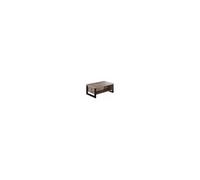 Table basse en bois et pieds en acier noir Adeline L 110 cm