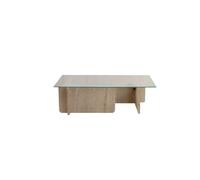 Table basse en bois ""Flavio"" - 105 x 65 x 30 cm - Travertin