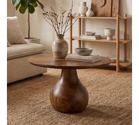 Table basse en bois massif 60cm Table de canapé Ronde Table d'appoint Bois