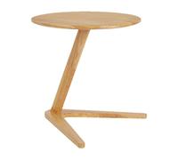Table basse en bois massif avec cadre de support triangulaire - Table de chevet simple et mobile