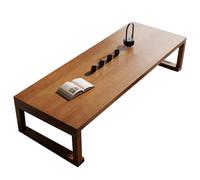 Table basse en bois massif avec pieds épais pour le bureau à domicile, l'étude et les loisirs - Design durable pour des espaces polyvalents