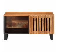 Table basse en bois massif d'acacia - 80 x 51 x 40 cm - Meuble de salon durable pour une décoration élégante - Idéal pour les petits et grands appartements