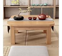 Table basse en bois massif - Design élégant pour salon, chambre à coucher et balcon - Idéale pour le thé de l'après-midi et la décoration moderne