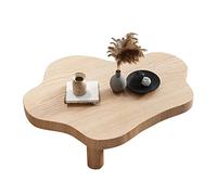 Table basse en bois massif en forme de nuage pour salon, petite table d'appoint/table d'appoint avec design exquis (60 x 35 x 40 cm)