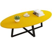 Table Basse en Bois Massif Nordique, Petit Appartement, Canapé Ovale, Table D’appoint, Maison, Salon, Balcon, Table De Négociation, Longueur 39,4 ", Yellow