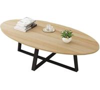 Table Basse en Bois Massif Nordique, Petit Appartement, Canapé Ovale, Table D’appoint, Maison, Salon, Balcon, Table De Négociation, Longueur 39,4 ", Light Walnut