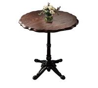 Table basse en bois massif rétro américain pour salle à manger et salon, petite table ronde pour magasins de thé au lait, 60 x 73 cm
