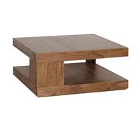 Table basse en bois massif Sheesham 90 cm de large Design Table de salon Marron foncé Style maison de campagne Table d'appoint