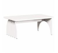 Table basse en bois massif - vidaXL - Blanc - 80x50x31 cm - Pin rustique - Forme rectangulaire - Usage intérieur