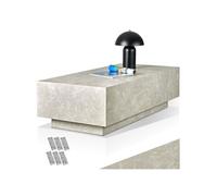 Table basse - TECTAKE - Table d'appoint avec pieds LASLEY en bois MDF sans montage - 120 x 60 x 35 cm - Aspect Travertin