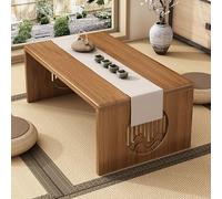 Table basse en bois, motif tatami pour salon, installation facile, grande taille