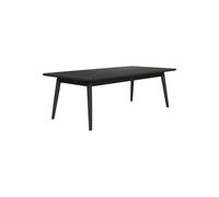 Table basse en bois noir, rectangulaire, surface 120x60 cm - White Label, Fabio - 120x60x40 cm