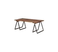 Table basse en bois recyclé marron foncé, rectangulaire - Chehoma, Fon sutton - 110x55x40 cm
