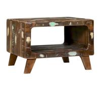 Table basse en bois recyclé - vidaXL - 50x50x35 cm - Multicolore - Bois recyclé solide - Rangement pratique