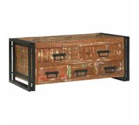 vidaXL Table Basse Multicolore 90 x 50 x 38 cm Bois Recyclé Solide, Table Basse Moderne, Accent Chic, Surface Fonctionnelle, Meuble Robuste, Compact pour Salon