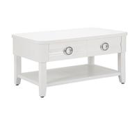 Table Basse en Bois "Shine" 90cm Blanc