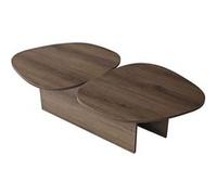 Table basse en bois "Stones" 125 x 60 x 38 cm - Noyer