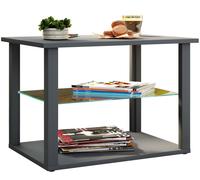 Table basse en bois Table de verre Wanilo M