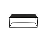 Table basse en céramique noire, rectangulaire, pieds métal fins - Zuiver, Glazed - 93x43x36 cm