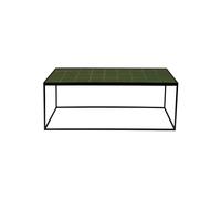 Table basse en céramique vert, rectangulaire, structure en fer laqué noir - Zuiver, Glazed - 93x43x36 cm