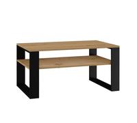 Table basse en chêne artisan moderne 1P / noir - Fabricant polonais - Modern 1P - Noir