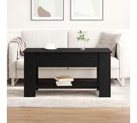 vidaXL Table Basse Chêne Noir 101 x 49 x 52 cm Bois d'ingénierie, Table Basse Moderne pour Salon, pièce Fonctionnelle, Style Contemporain, durabilité calibrée, Minimaliste