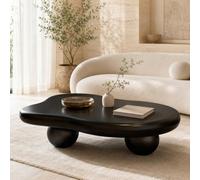 Table basse en forme de nuage, noire, table de salon moderne avec 3 pieds