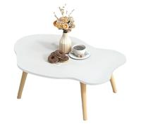 Table Basse en Forme de Nuage, Petites Tables centrales de Salle à Manger Modernes en Bois Massif irrégulier, pour Salon, Chambre à Coucher, Balcon, Salon de thé,60 * 40 * 40cm