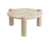 Table basse en marbre et MDF - Beige - NARODI