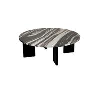 Table Basse en Marbre "Mathilde" 90cm Noir & Gris