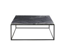 Table basse en marbre noir L100 100x36x100cm Noir