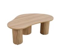 Table basse en MDF décor mélaminé beige - Oviala