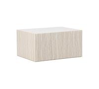 Table Basse Effet Travertin ""York"" 80cm Beige
