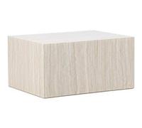 Table Basse Effet Travertin ""York"" 80cm Beige