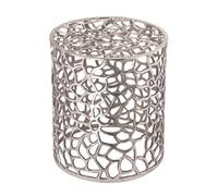 Table basse en métal table décorative Agadir design corail aluminium argenté