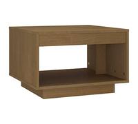 Table basse en pin massif - Marron miel - 50 x 50 x 33,5 cm - Naturel et durable - Pour salon et petites pièces