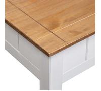 Table basse en pin massif SWT - VINGVO - Blanc - 100x60x45 cm - Avec tiroir
