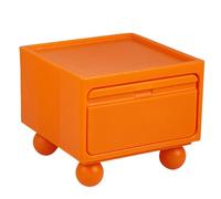 Table Basse en Plastique Créative Avec Rangement et Rangement Latéral Multifonctionnel, Colorée et de Grande Capacité, Prend en Charge La Combinaison DIY et Répond à Divers Besoins D'espace(Orange,Sma