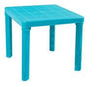 Table basse en Plastique pour Enfants Table de Jeu Table Basse en Plastique Rigide 50 x 50 pour Intérieur/Extérieur Table pour Enfants Tables Colorées pour Enfants (AZUR)