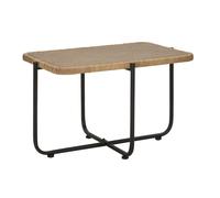 Table Basse en Rotin "Cebu" 75cm Naturel & Noir