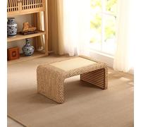 Table basse en rotin, table de sol en bambou tissé à la main, table tatami portable pour la maison, le bureau, le salon, décoration facile à installer