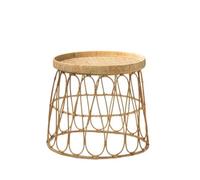 Table basse en rotin toutes saisons, intérieur et extérieur, artisanat britannique vintage, balcon, jardin, véranda, décoration, portable, tissée à la main, for maisons côtières, chalet de campagne(S)